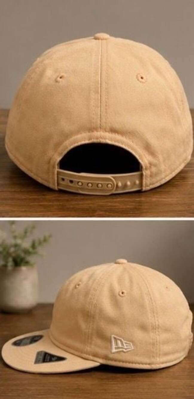 New Era 9FIFTY Retro Crown Relaxed Heritage Fit Snapback Cap - Khaki - Picture 2 of 4